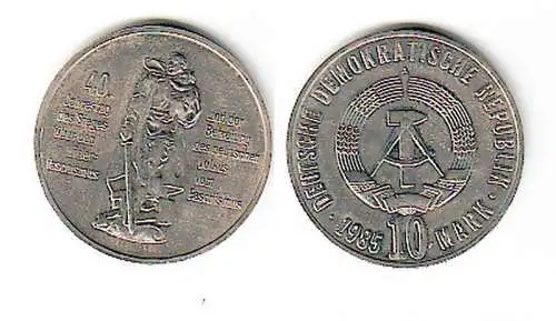 DDR Gedenkmünze 10 Mark Berlin 40. Jahrestag Kriegsende 1985 (109947)