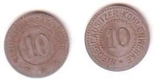 10 Pfennig Notgeld Münze Niederlausitzer Kohlenwerke