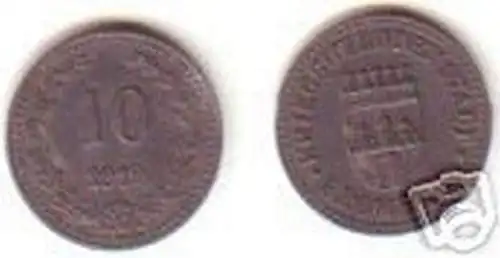 Münze Notgeld 10 Pfennig Stadt Bromberg 1919