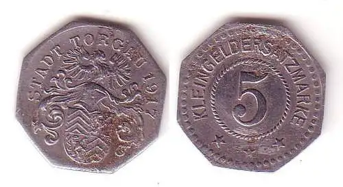 10 Pfennig Eisen Not Münze Stadt Torgau 1917