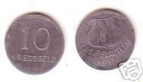 Münze Notgeld 10 Pfennig Stadt Kaiserslautern 1917