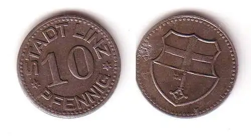 10 Pfennig Eisen Not Münze Stadt Linz ohne Jahr um 1920