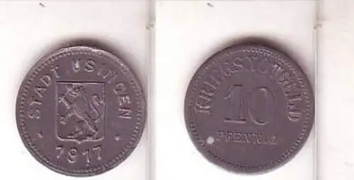 10 Pfennig Zink Münze Notgeld Stadt Usingen 1917