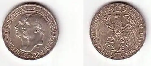 3 Mark Silbermünze Preussen Universität Breslau 1911