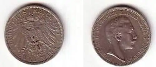 2 Mark Silber Münze Preussen Wilhelm II 1904 A (BN6515)