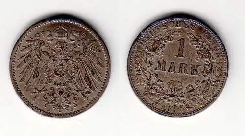 1 Mark Silber Münze Kaiserreich 1896 A