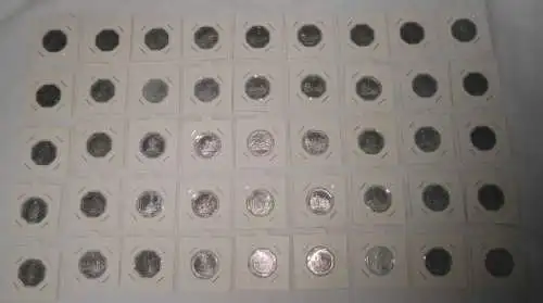 Nürnberg FUERTH 20 Pfennig Fahrmarke Aluminium 1 kompletter Satz 45 Stück