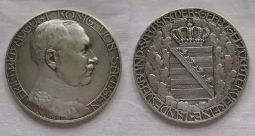 schöne Silber Medaille Landesverband sächsischer Geflügelzüchter um 1910(151170)