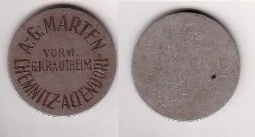 seltene Wertmarke Marten A.G. Chemnitz Altendorf vorm. G. Krautheim