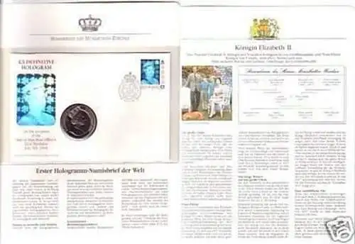 erster Hologramm Numisbrief der Welt Isle of Man 1994