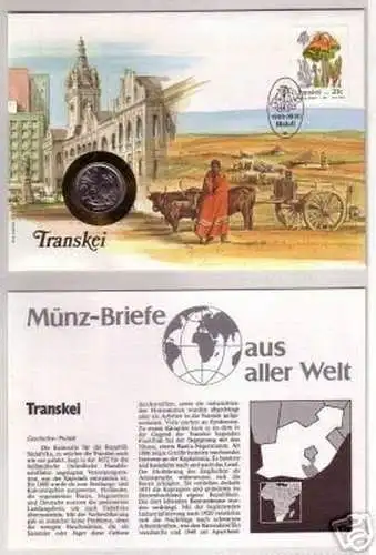 Numisbrief Transkei mit 20 Cent Münze 1990