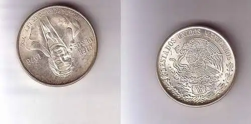 100 Pesos Silber Münze Mexiko 1978