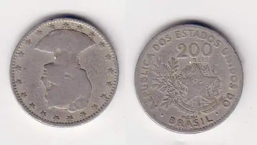 200 Reis Kupfer/ Nickel Münze Brasilien 1901