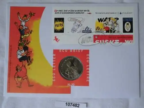 schöner Numisbrief ECU Niederlande 1997 Suske und Wiske Comicfiguren in TOP Nr20