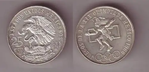 25 Pesos Silber Münze Mexiko Olympiade 1968 (114111)