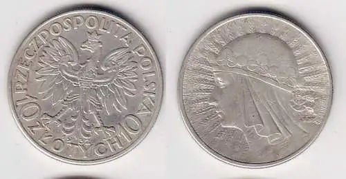 10 Zloty Silber Münze Polen 1932