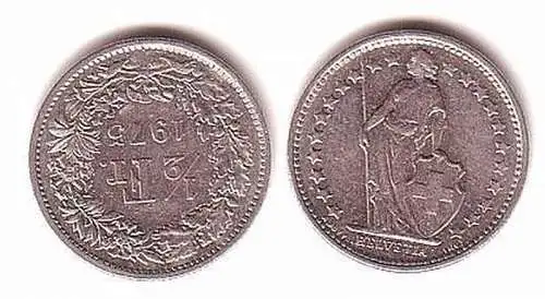 1/2 Franken Nickel Münze Schweiz 1975