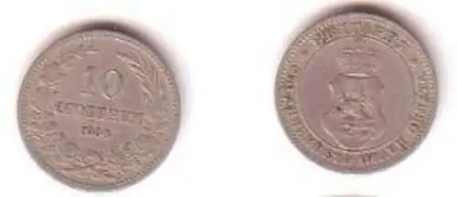 10 Stotinki Nickel Münze Bulgarien 1912