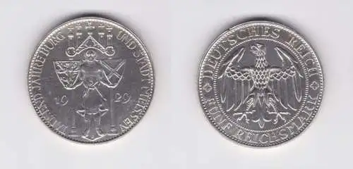 Silber Münze 5 Mark 1000 Jahre Stadt Meißen 1929 E Jäger 339 (135548)