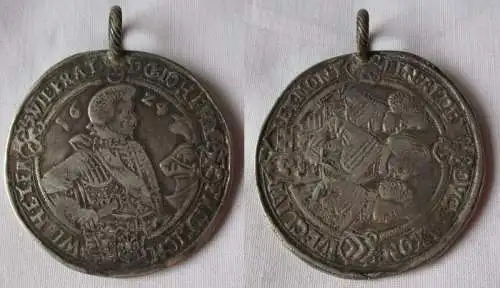 1 Taler Silber Münze Sachsen Altenburg 1624 Johann Philipp und seine 3 Brüder