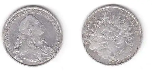 1 Taler Silber Münze Bayern Maximilian III. Joseph 1756 Madonnentaler