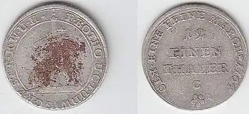 1/12 Taler Silber Münze Stollberg 1764