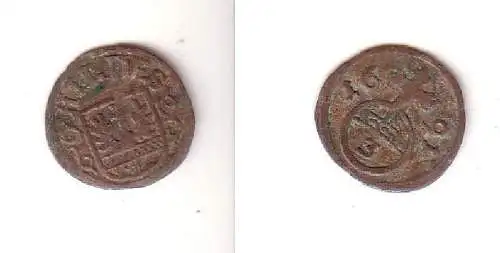 3 Pfennig Silber Münze Bistum Hildesheim 1691 s/ ss