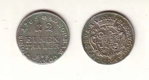 1/12 Taler Silber Münze Grafschaft Lippe Detmold 1765 BS