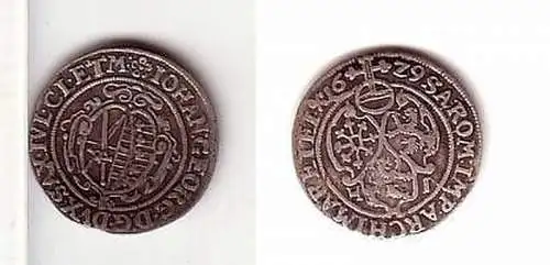 1/24 Taler Silber Münze Sachsen 1629 HI