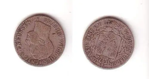 1/6 Taler Silber Münze Preussen 1822 A f. ss