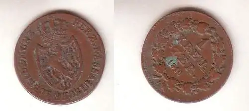 1Kreuzer Kupfer Münze Nassau 1810