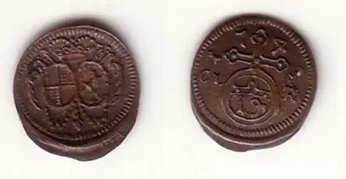 1 Pfennig Kupfer Münze Brandenburg Bayreuth 1743 CIR (108759)