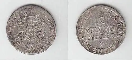 1/12 Taler Silber Münze Sachsen 1763 FWoF