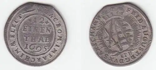 1/12 Taler Silber Münze Sachsen 1695 E.P.H.