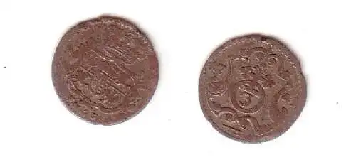 3 Pfennige Silber Münze Sachsen FWoF 1741 s/ ss