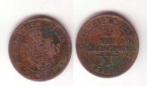 2 Neugroschen Silber Münze Sachsen 1866