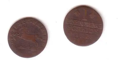 1 Pfennig Kupfer Münze Braunschweig Wolfenbüttel 1815