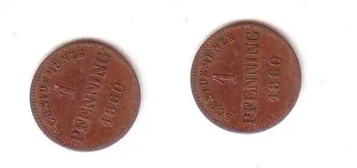 1 Pfennig Kupfer Münze Bayern 1860