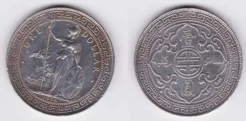 Grossbritannien ONE DOLLAR British TRADE DOLLAR 1898, SILBER "BRITANNIA (136316)