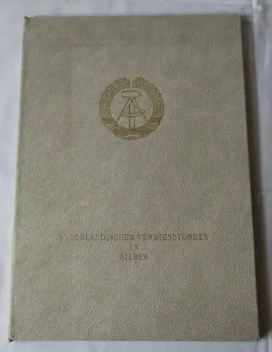 DDR Urkunde vaterländischer Verdienstorden Silber 1987 Joachim Rähmer (103488)