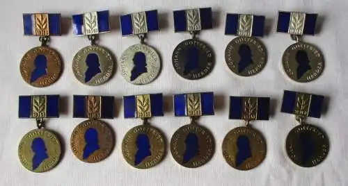 12x DDR Orden Johann Gottfried Herder Medaille 1957-1961 Freundschaft (129478)