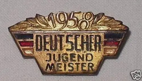 seltenes DDR Abzeichen Deutscher Jugend Meister 1958