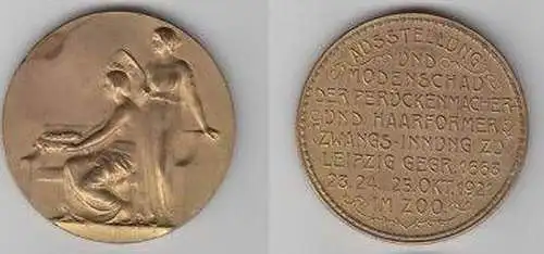 seltene Medaille Perückenmacher Innung Leipzig 1921