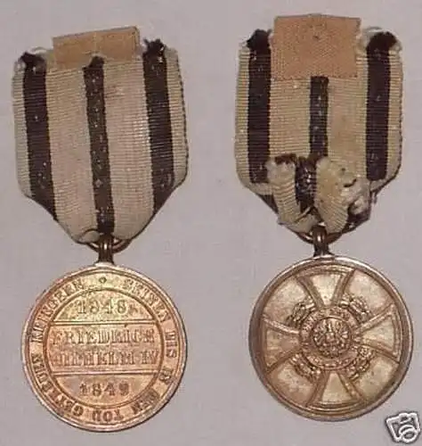 Medaille Hohenzollern "Vom Fels zum Meer" 1848-1849