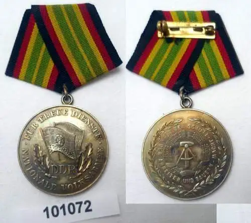 alte Medaille für treue Dienste Nationale Volksarmee in 900er Silber