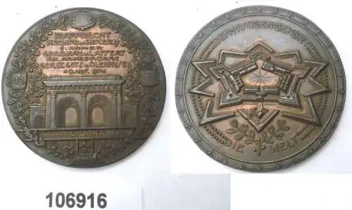 rare Bronze Medaille Festung Lille 1. Weltkrieg 1914