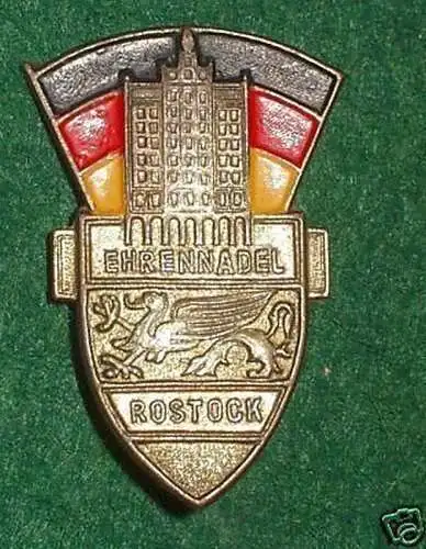 DDR Ehrennadel Nationales Aufbauwerk Rostock 1954