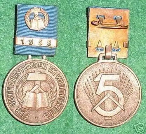 alte Medaille des Berufswettbewerbs in Bronze 1955