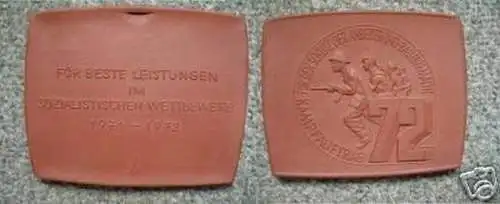 Porzellan Medaille Kampfgruppe Kampfauftrag 72