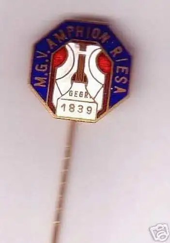 rares Abzeichen Gesangsverein Amphion Riesa um 1920